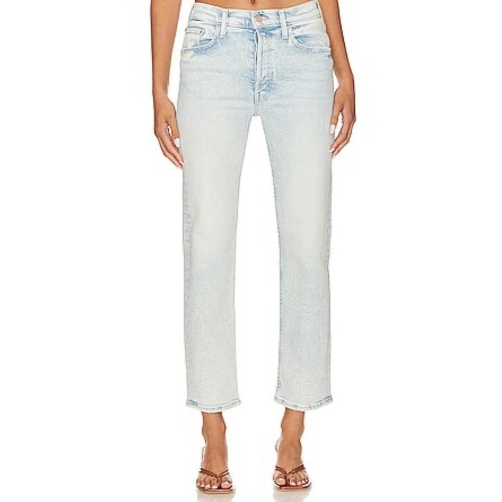 MOTHER The Tomcat Ankle Jeans Smooth Sailing High Rise Blue Waist 27 Inseam 27.5